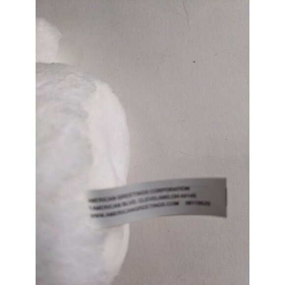 American Greetings  2020 snow man plush stuffed animal  white  blue  10 in - Picture 10 of 11